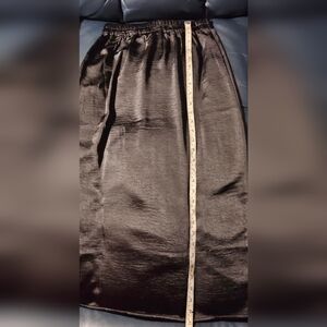 GAP Black Satin Midi Slip Skirt